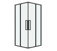 Душевое ограждение Grossman Cosmo 300.K33.02.8080.42.00 (80х80х195) квадрат,раздвижная,графит сатин,стекло прозрачное