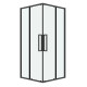 Душевое ограждение Grossman Cosmo 300.K33.02.8080.42.00 (80х80х195) квадрат,раздвижная,графит сатин,стекло прозрачное
