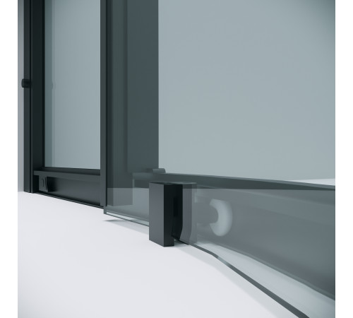 Душевое ограждение Grossman Cosmo 301.K33.02.9090.21.00 (90х90х195) четверть круга,раздвижная,черный матовый,стекло прозрачное