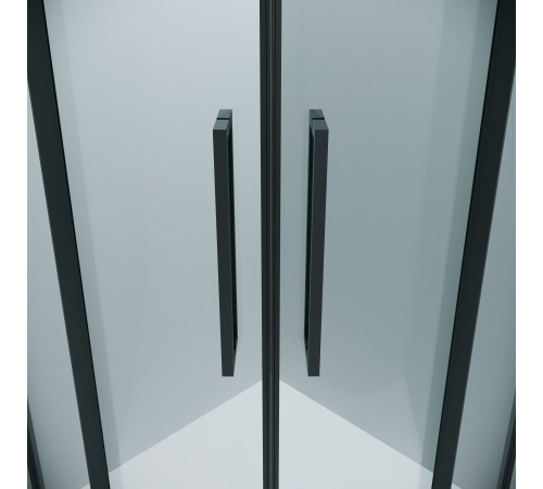 Душевое ограждение Grossman Cosmo 301.K33.02.9090.21.00 (90х90х195) четверть круга,раздвижная,черный матовый,стекло прозрачное