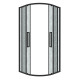 Душевое ограждение Grossman Cosmo 301.K33.02.1010.21.02 (100х100х195) четверть круга,раздвижная,черный матовый,стекло шиншилла