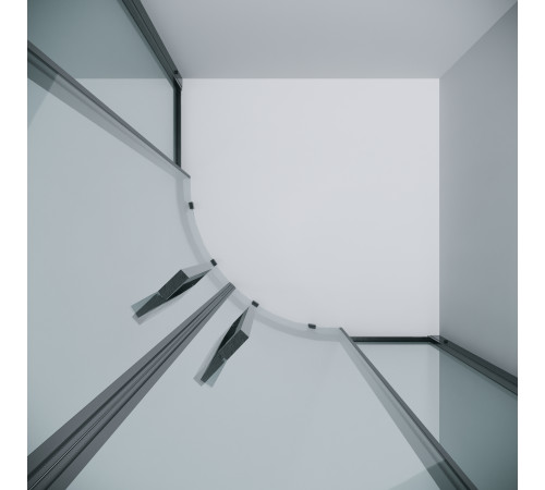 Душевое ограждение Grossman Cosmo 301.K33.02.1010.42.00 (100х100х195) четверть круга,раздвижная,графит сатин,стекло прозрачное