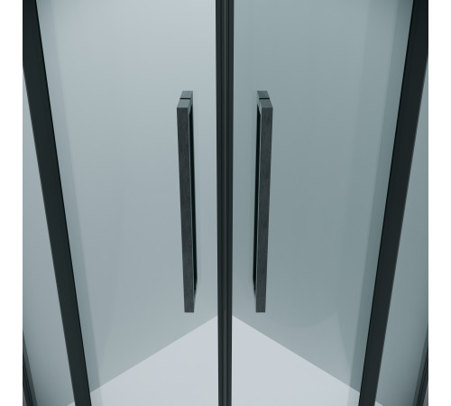 Душевое ограждение Grossman Cosmo 301.K33.02.1010.42.00 (100х100х195) четверть круга,раздвижная,графит сатин,стекло прозрачное