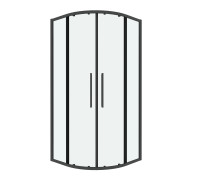 Душевое ограждение Grossman Cosmo 301.K33.02.1010.42.00 (100х100х195) четверть круга,раздвижная,графит сатин,стекло прозрачное