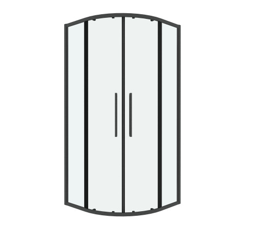 Душевое ограждение Grossman Cosmo 301.K33.02.1010.42.00 (100х100х195) четверть круга,раздвижная,графит сатин,стекло прозрачное