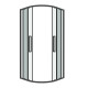Душевое ограждение Grossman Cosmo 301.K33.02.1010.42.00 (100х100х195) четверть круга,раздвижная,графит сатин,стекло прозрачное
