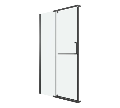 Дверь в нишу Grossman Pragma 100.K33.03.110.21.00 (110х195) черный матовый,стекло прозрачное,распашная