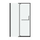 Дверь в нишу Grossman Pragma 100.K33.03.110.21.00 (110х195) черный матовый,стекло прозрачное,распашная