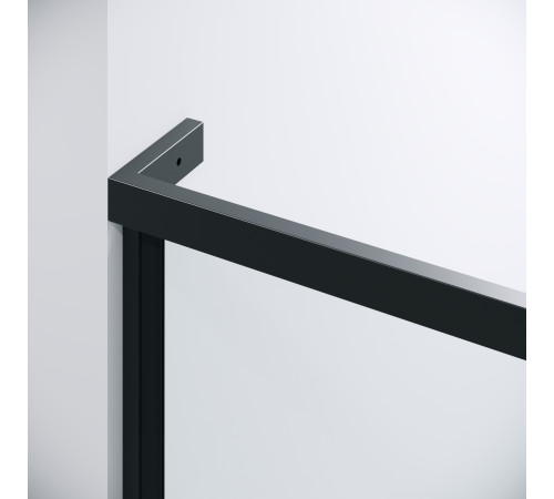 Дверь в нишу Grossman Pragma 100.K33.03.110.21.00 (110х195) черный матовый,стекло прозрачное,распашная