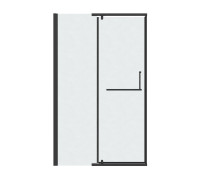 Дверь в нишу Grossman Pragma 100.K33.03.100.21.02 (100х195) черный матовый,стекло шиншилла,распашная