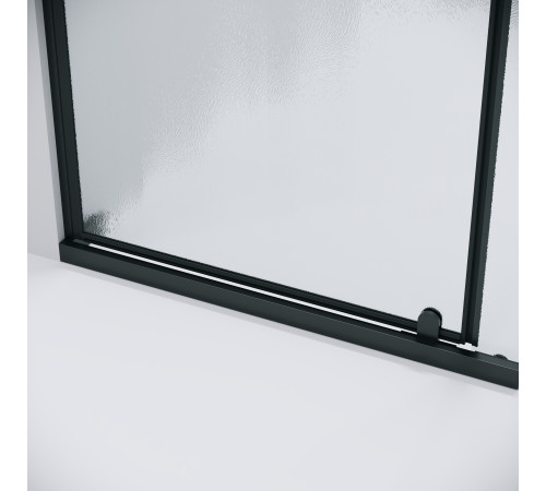 Дверь в нишу Grossman Pragma 100.K33.03.100.21.02 (100х195) черный матовый,стекло шиншилла,распашная