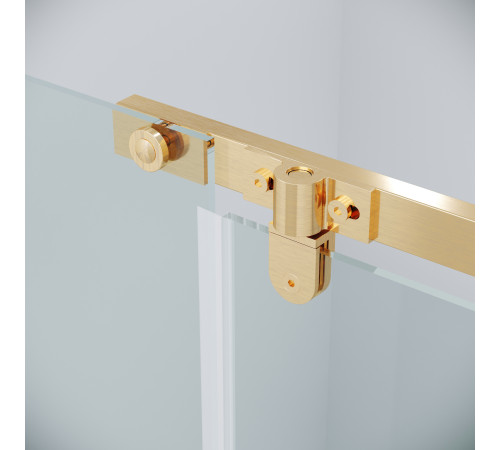 Душевое ограждение Grossman Pragma 100.K33.03.120.32.00-200.K33.03.90.32.00 (120х90х195) распашная,золото сатин,стекло прозрачное