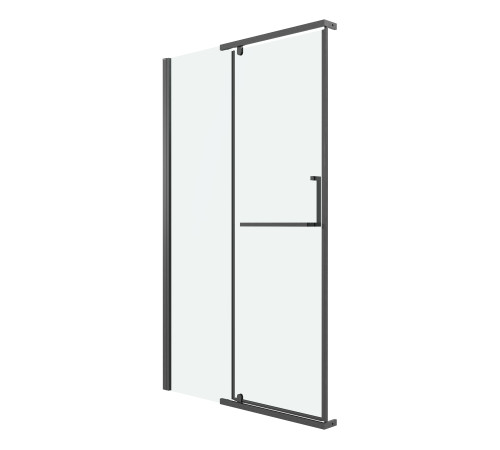 Дверь в нишу Grossman Pragma 100.K33.03.110.42.00 (110х195) графит сатин,стекло прозрачное,распашная