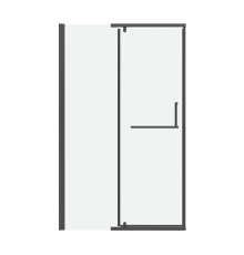 Дверь в нишу Grossman Pragma 100.K33.03.120.42.00 (120х195) графит сатин,стекло прозрачное,распашная
