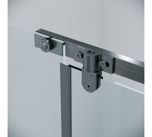 Душевое ограждение Grossman Pragma 100.K33.03.120.42.00-200.K33.03.80.42.00 (120х80х195) распашная,графит сатин,стекло прозрачное