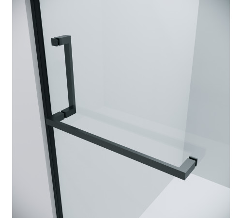 Душевое ограждение Grossman Pragma 100.K33.03.110.21.00-200.K33.03.90.21.00 (110х90х195) распашная,черный матовый,стекло прозрачное
