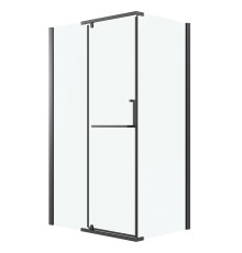 Душевое ограждение Grossman Pragma 100.K33.03.120.21.00- 200.K33.03.90.21.00 (120х90х195) распашная,черный матовый,стекло прозрачное