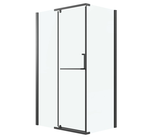 Боковая стенка Grossman Pragma 200.K33.03.90.21.00 (90х195) черный матовый,стекло прозрачное