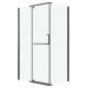 Душевое ограждение Grossman Pragma 100.K33.03.120.42.00-200.K33.03.80.42.00 (120х80х195) распашная,графит сатин,стекло прозрачное