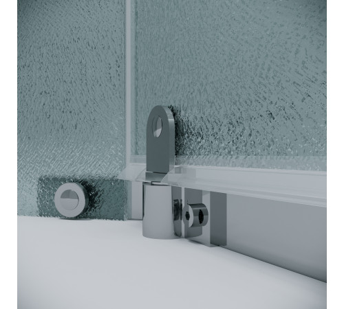 Душевое ограждение Grossman Pragma 302.K33.03.1010.10.02 (100х100х195) трапеция,распашная,хром,стекло шиншилла