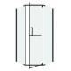 Душевое ограждение Grossman Pragma 302.K33.03.9090.42.00 (90х90х195) трапеция,распашная,графит сатин,стекло прозрачное