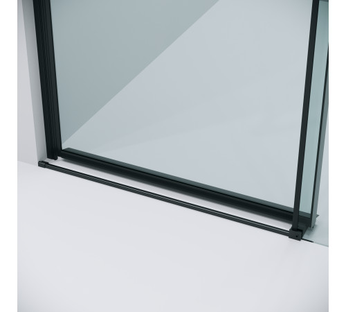 Дверь в нишу Grossman Classic 100.K33.04.110.21.00 (110х195) черный матовый,стекло прозрачное,раздвижная