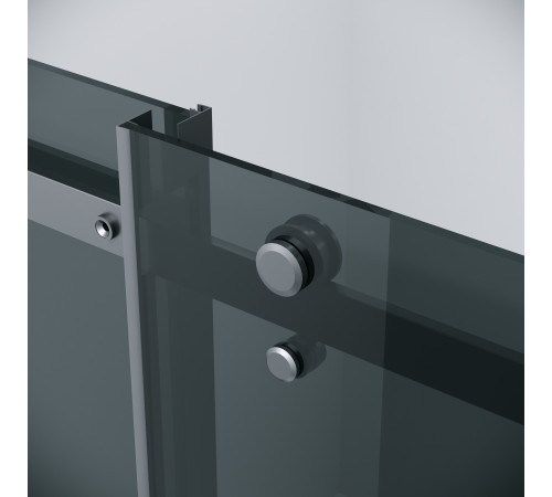 Дверь в нишу Grossman Classic 100.K33.04.110.21.10 (110х195) черный матовый,стекло тонированное,раздвижная