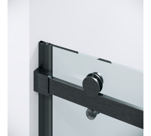 Дверь в нишу Grossman Classic 100.K33.04.110.42.00 (110х195) графит сатин,стекло прозрачное,раздвижная