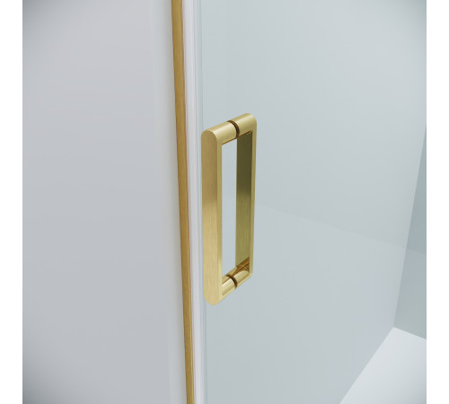 Душевое ограждение Grossman Classic 100.K33.04.110.32.00-200.K33.04.100.32.00 (110х100х195) раздвижная,золото сатин,стекло прозрачное