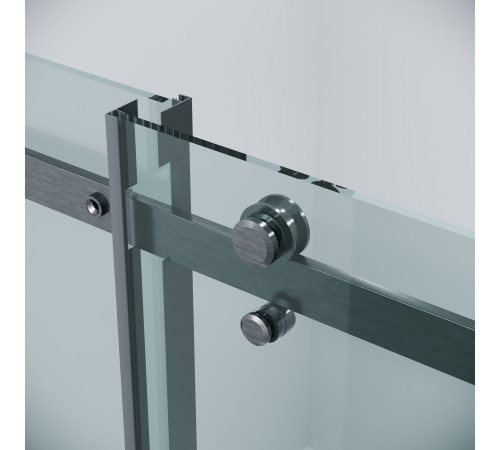 Душевое ограждение Grossman Classic 100.K33.04.110.42.00-200.K33.04.100.42.00 (110х100х195) раздвижная,графит сатин,стекло прозрачное