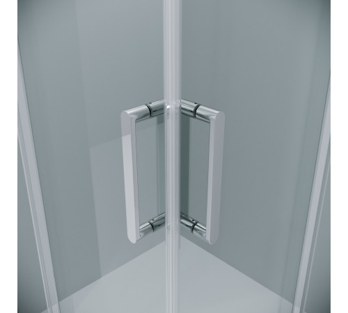 Душевое ограждение Grossman Classic 300.K33.04.8080.10.00 (80х80х195) квадрат,раздвижная,хром,стекло прозрачное
