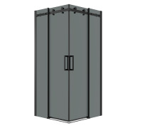 Душевое ограждение Grossman Classic 300.K33.04.1010.21.10 (100х195) квадрат,раздвижная,черный матовый,стекло тонированное