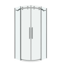 Душевое ограждение Grossman Classic 301.K33.04.9090.10.00 (90х90х195) четверть круга,раздвижная,хром,стекло прозрачное