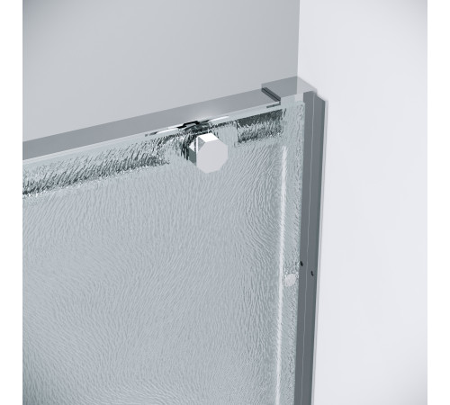 Дверь в нишу Grossman Style 100.K33.05.100.10.02 (100х195) хром,стекло шиншилла,раздвижная