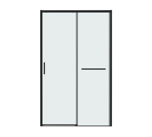 Дверь в нишу Grossman Style 100.K33.05.130.21.00 (130х195) черный матовый,стекло прозрачное,раздвижная