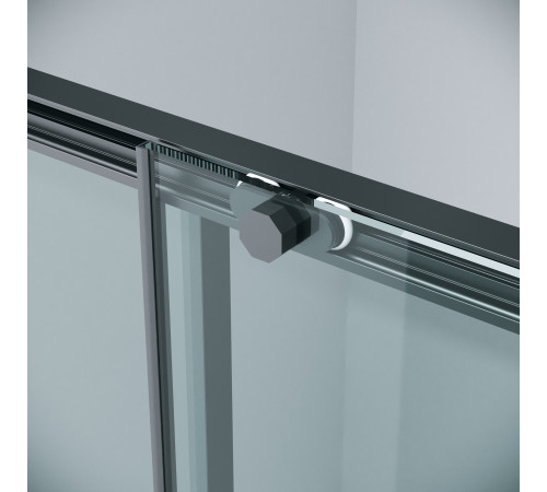 Дверь в нишу Grossman Style 100.K33.05.130.21.00 (130х195) черный матовый,стекло прозрачное,раздвижная