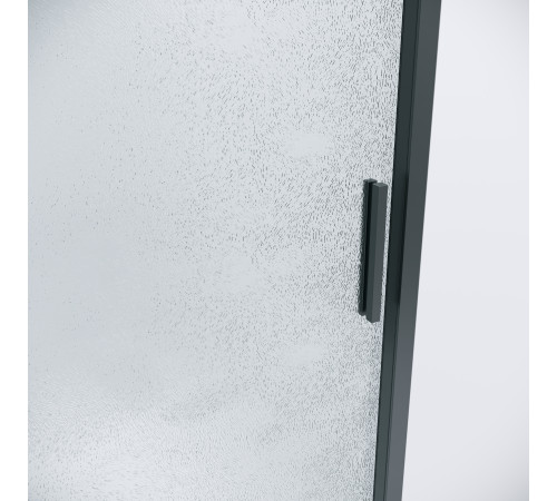 Дверь в нишу Grossman Style 100.K33.05.100.21.02 (100х195) черный матовый,стекло шиншилла,раздвижная