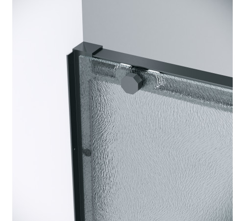 Дверь в нишу Grossman Style 100.K33.05.100.21.02 (100х195) черный матовый,стекло шиншилла,раздвижная