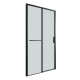 Дверь в нишу Grossman Style 100.K33.05.100.21.02 (100х195) черный матовый,стекло шиншилла,раздвижная