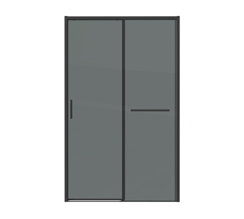 Дверь в нишу Grossman Style 100.K33.05.100.21.10 (100х195) черный матовый,стекло тонированное,раздвижная