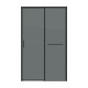 Дверь в нишу Grossman Style 100.K33.05.100.21.10 (100х195) черный матовый,стекло тонированное,раздвижная