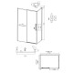 Душевое ограждение Grossman Style 100.K33.05.110.10.02-200.K33.05.80.10.02 (110х80х195) раздвижная(левая),хром,стекло шиншилла