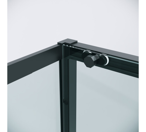 Боковая стенка Grossman Style 200.K33.05.90.21.00 (90х195) черный матовый,стекло прозрачное