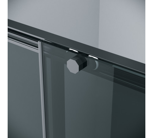 Душевое ограждение Grossman Style 100.K33.05.130.21.10-200.K33.05.80.21.10 (130х80х195) раздвижная,черный матовый,стекло тонированное