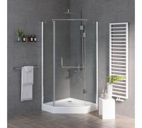 Душевое ограждение Grossman Classic GR-8090 (90х90х185) трапеция,распашная