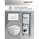 Комплект 3 в 1: Grossman инсталляция 900.K31.01.000+клавиша 700.K31.03.000.000 белый+унитаз GR-4411SQ