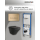 Комплект 3 в 1: Grossman инсталляция 900.K31.01.000+клавиша 700.K31.03.310.310 золото матовый+унитаз GR-4440BMS