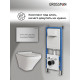 Комплект 3 в 1: Grossman инсталляция 900.K31.01.000+клавиша 700.K31.03.110.110 хром матовый+унитаз GR-4440S