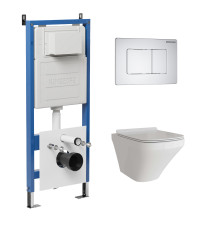 Комплект 3 в 1: Grossman инсталляция 900.K31.01.000+клавиша 700.K31.04.01M.01M белый матовый+унитаз GR-4440S