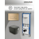 Комплект 3 в 1: Grossman инсталляция 900.K31.01.000+клавиша 700.K31.03.310.310 золото матовый+унитаз GR-4441BMS